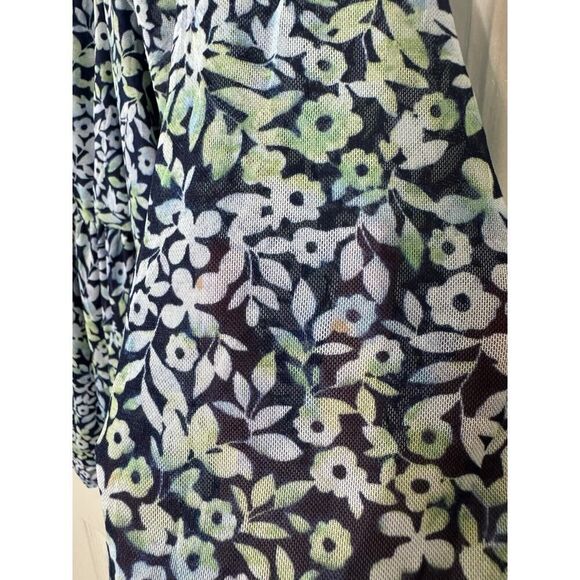 Madison & Berkeley Floral Baby Doll Top Empire Waist Ruched Tie Fairy M Bloom - Picture 4 of 7